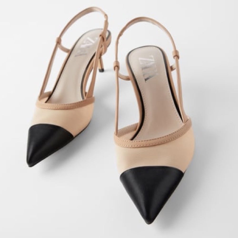 Zara Mesh Kitten Heels